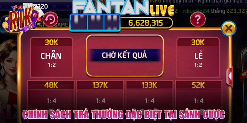 Chính sách trả thưởng đặc biệt tại sảnh cược