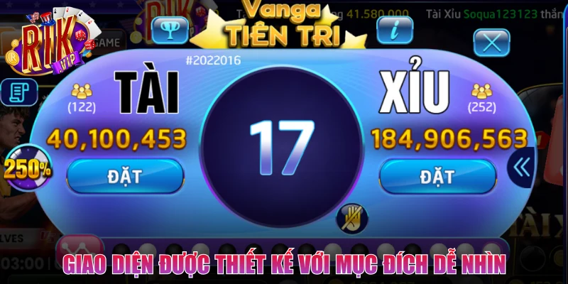 Giao diện được thiết kế với mục đích dễ nhìn